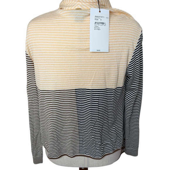 St. John Wool Rayon Open Front Striped Cardigan Size Small - Picture 4 of 10